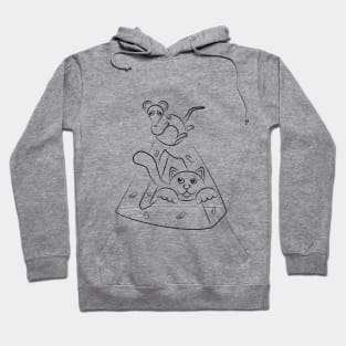 cat and mouse Hoodie